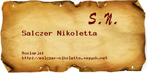 Salczer Nikoletta névjegykártya